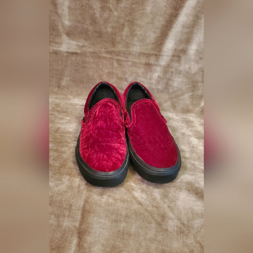 VANS BURGUNDY RED VELVET LOAFER